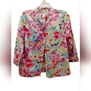 Christopher & Banks Floral Multicolor Blouse